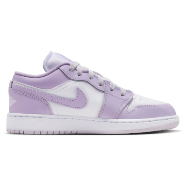 Jordan Kids' Grade School Air Jordan 1 Low Basketball Shoes, Size 6 - Barely Grape/White-Violet Mist