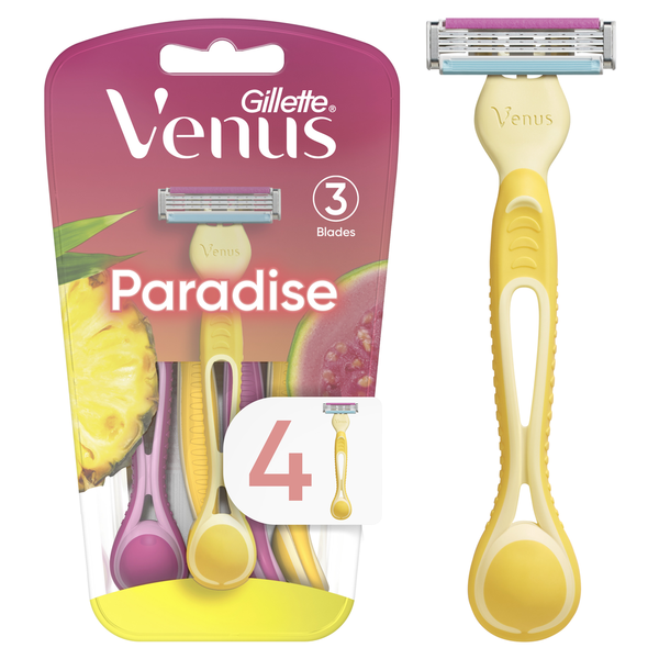 Venus Paradise Women's Disposable Razors, 4 Count Same-Day
