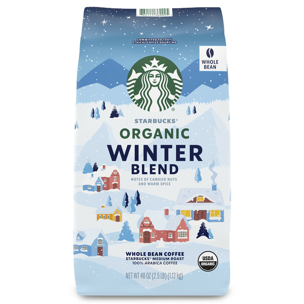 スターバックス　ウインターブレンド 2個　Whole Bean コストコ Costco Starbucks Organic Winter Blend Whole Bean Coffee, Medium
