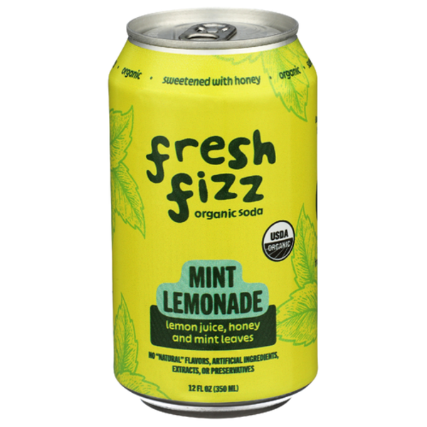 Fresh Fizz Organic Soda Organic Mint Lemonade Soda Same-Day