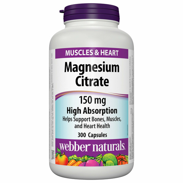 Webber Naturals 150mg Magnesium Citrate Capsules