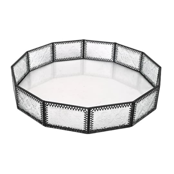 Ashland Etched Round Glass Tray