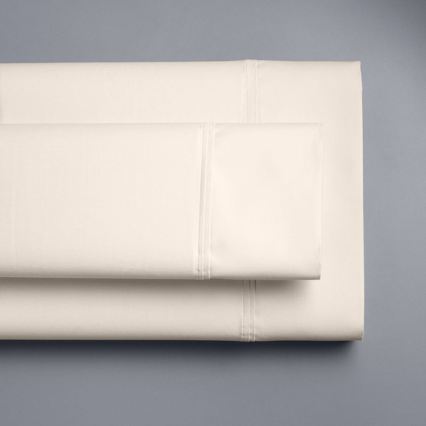 Simply Vera Vera Wang Egyptian Cotton Stripe Sheet Set or Pillowcase - Whisper White