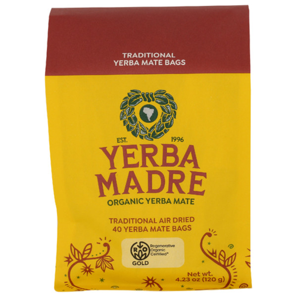 Yerba Madre Organic Yerba Mate Traditional Air Dried Bags Same-Day