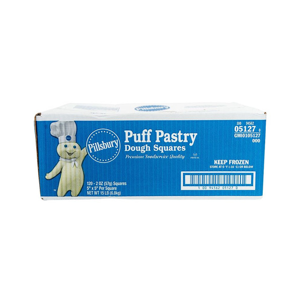 Pillsbury Best(TM) Frozen Puff Pastry Dough Squares Multiples 5" x 5" - 120 per case