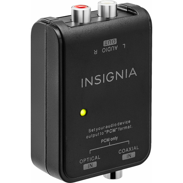 Insignia Black Optical Coaxial Digital-to-Analog Converter