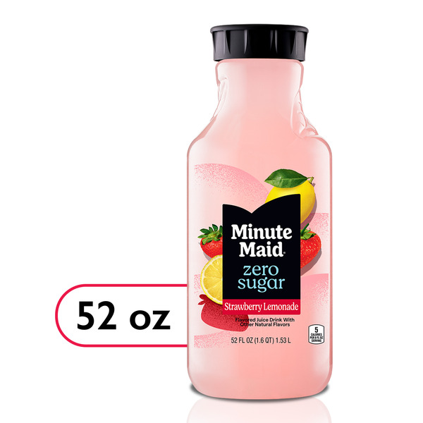 Minute Maid Zero Sugar Strawberry Lemonade Bottle