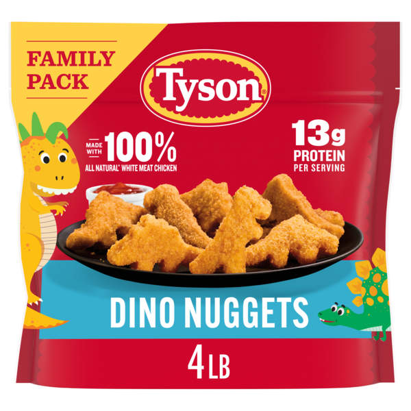 Tyson Frozen Dino Nuggets, 4 lb