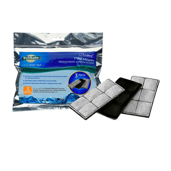 PetSafe Drinkwell Premium Replacement Carbon Filters, 3 Pack