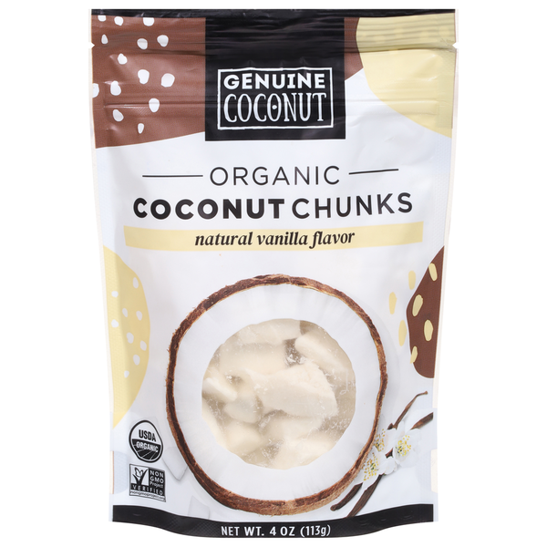 Genuine Coconut Organic Natural Vanilla Flavor Coconut Chunks Same