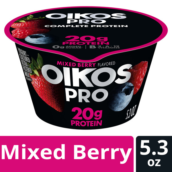 Oikos Pro Mixed Berry Yogurt-Cultured Ultra-Filtered Milk