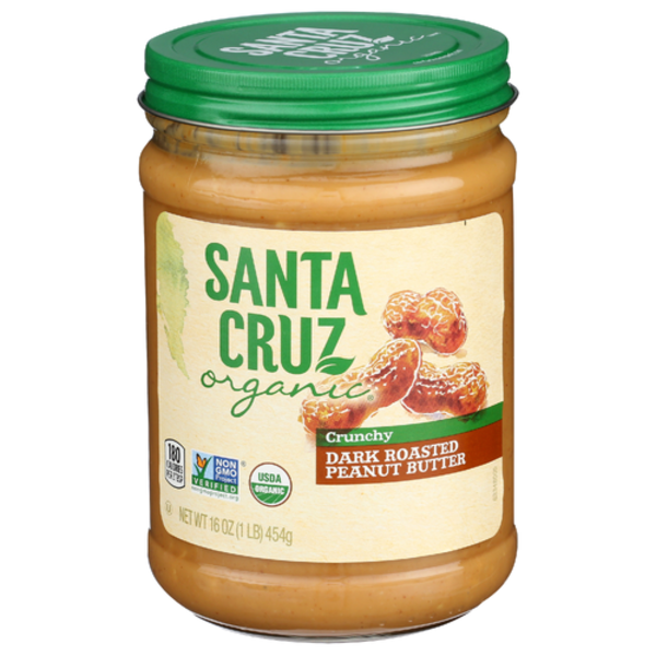 Santa Cruz Organic Crunchy Dark Roasted Peanut Butter