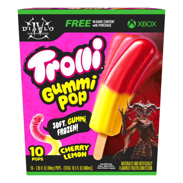 Trolli Frozen Gummi Ice Pops Chewy Sour Gummy Candy Frozen Dessert
