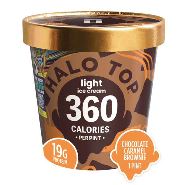 Halo Top Chocolate Caramel Brownie Light Ice Cream, 16 fl oz Pint