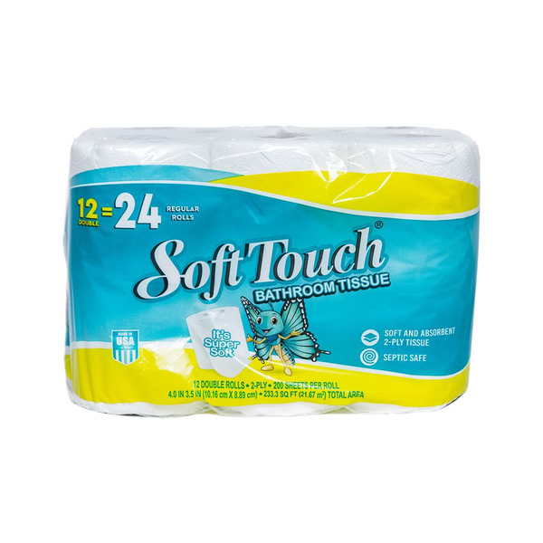Soft Touch - 2-Ply Bathroom Tissue, 12 Ct