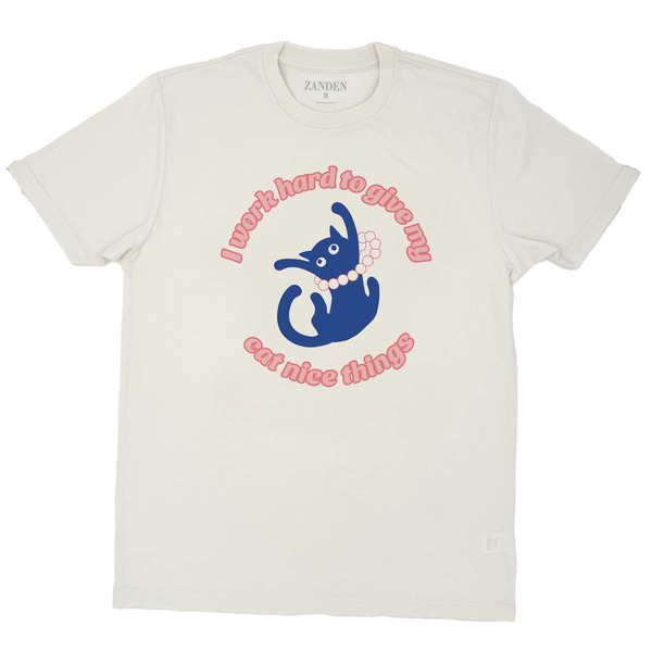 Zanden Work Hard Graphic T-Shirt, XX-Large - Cream