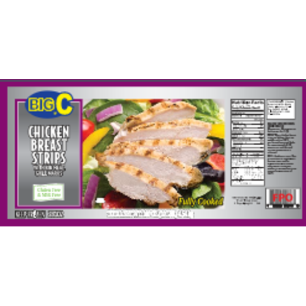 Frozen Big C - Chicken Breast Strips - 10 lb Box