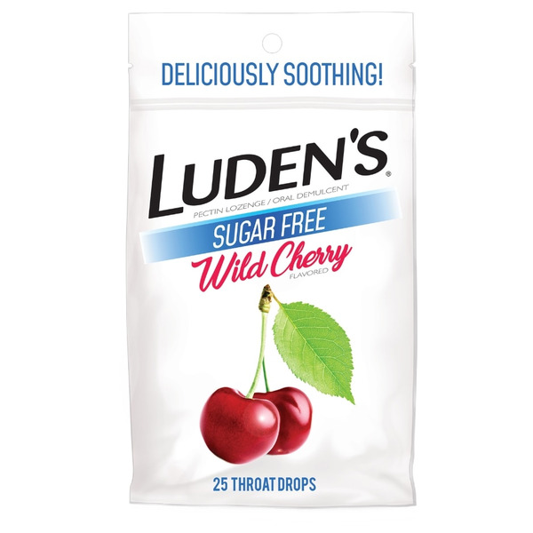 Luden's Soothing Throat Drops Sugar Free Wild Cherry Same-Day
