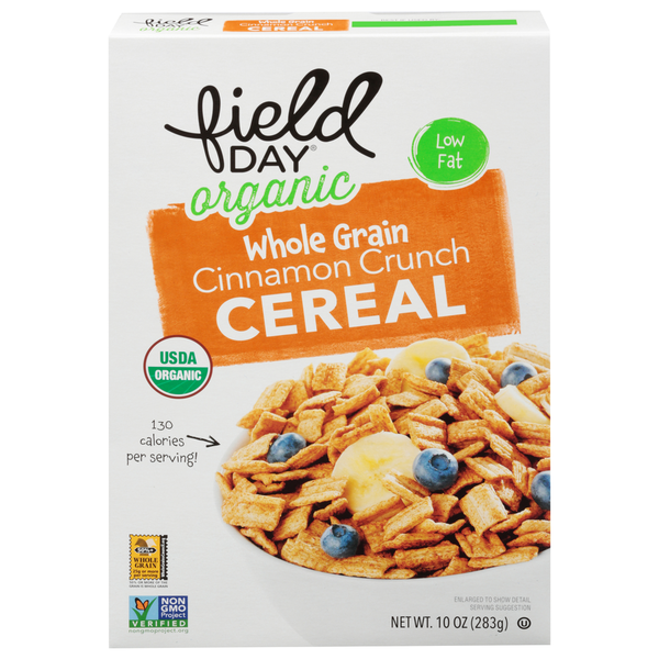 FIELD DAY Cereal, Organic, Whole Grain, Cinnamon Crunch Same-Day