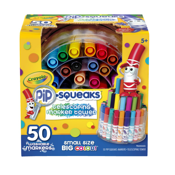 Crayola Telescoping Mini Marker Tower, Washable Markers