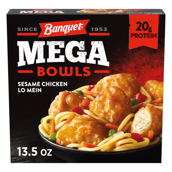 Banquet MEGA Bowls Sesame Chicken Lo Mein, Frozen Meal