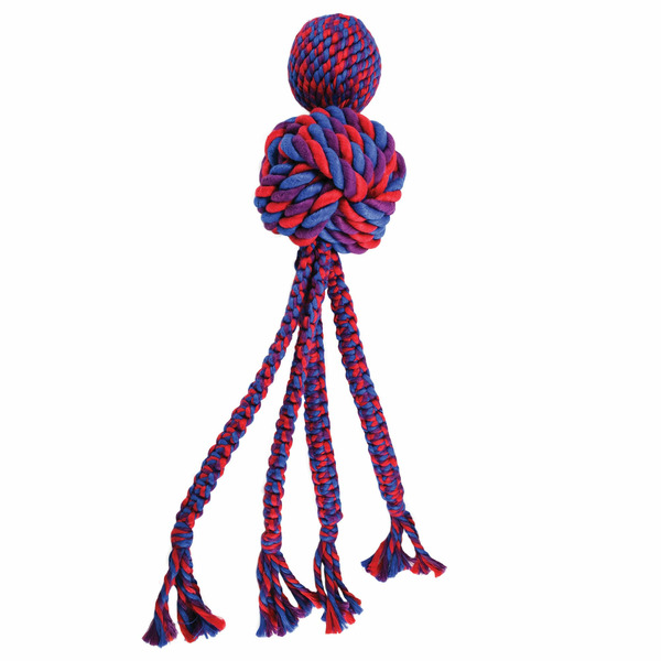 Kong Wubba Weaves With Rope Dog Toy