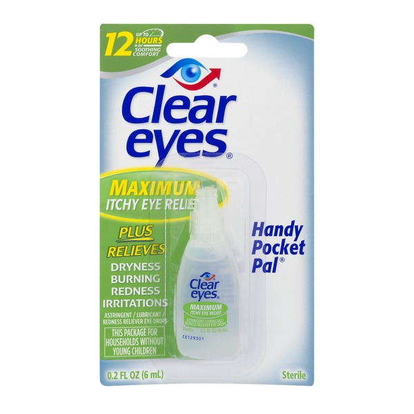 Clear Eyes Maximum Itchy Eye Relief Eye Drops (0.2 fl oz) Instacart