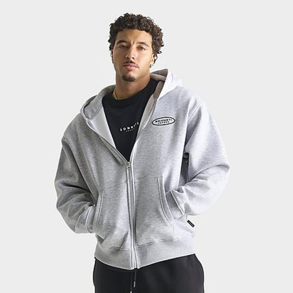 Sonneti Men's Oval Fleece Full-Zip Hoodie, XL - Swish Grey