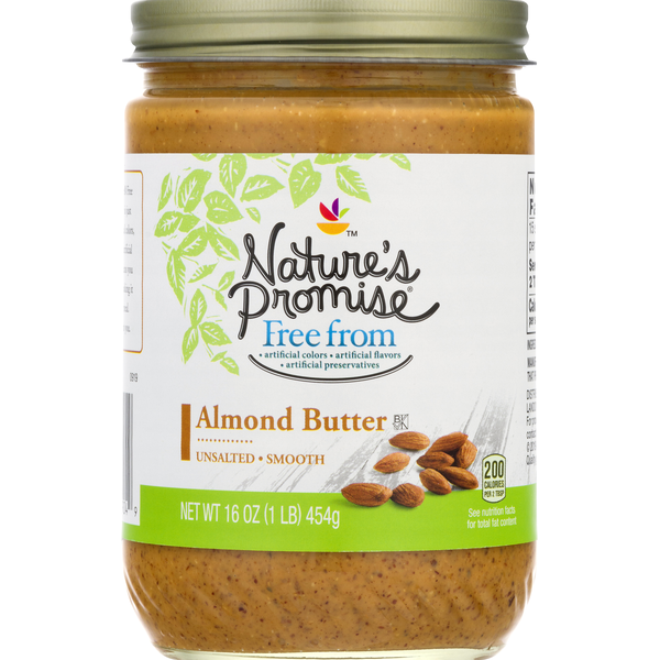 Nature's Promise Almond Butter, Unsalted, Smooth (16 oz) Instacart