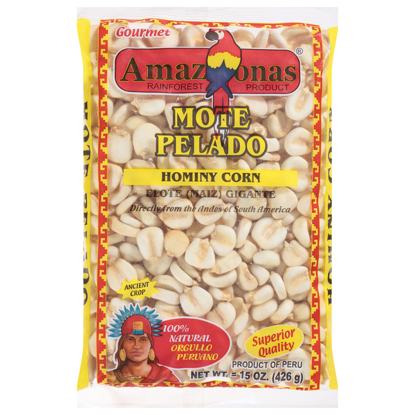 Amazonas Rainforest Products Natural Mote Pelado Hominy Corn