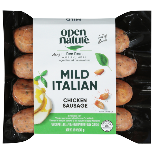 Open Nature Chicken Sausage, Italian, Mild
