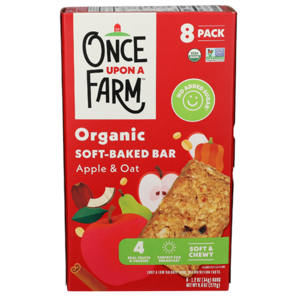 Once Upon A Farm Organic Apple & Oat Soft Baked Bars 8 Pack