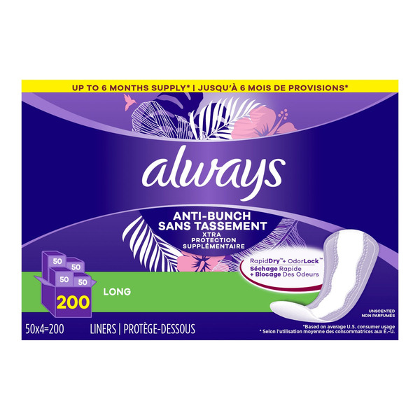 Always Long Anti-Bunch Extra Protection Daily Liners