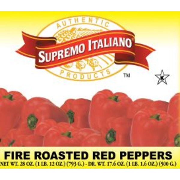 Supremo Italiano - Fire -Roasted Red Peppers - 12/28 oz Can