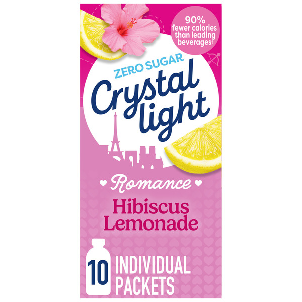 Crystal Light Zero Sugar Hibiscus Lemonade Powdered Drink Mix Same