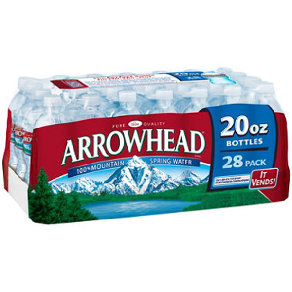 Arrowhead Spring Water - 28/20 oz plastic bottles