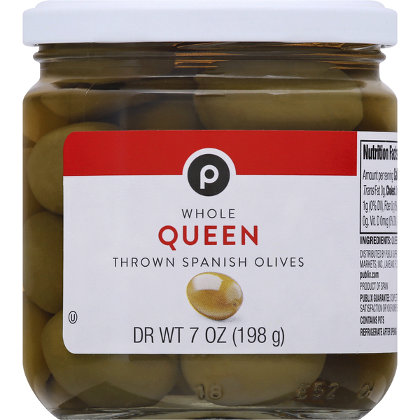 Publix Spanish Olives, Thrown, Queen, Whole (7 oz) Instacart