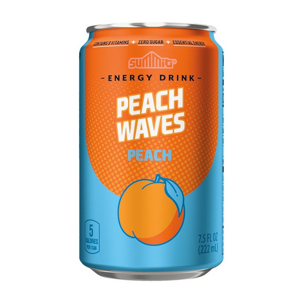 Summit Peach Waves Peach Energy Drink Same-Day Delivery or Pickup