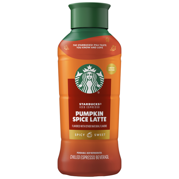 Starbucks Spicy Sweet Pumpkin Spice Latte Iced Espresso Same-Day