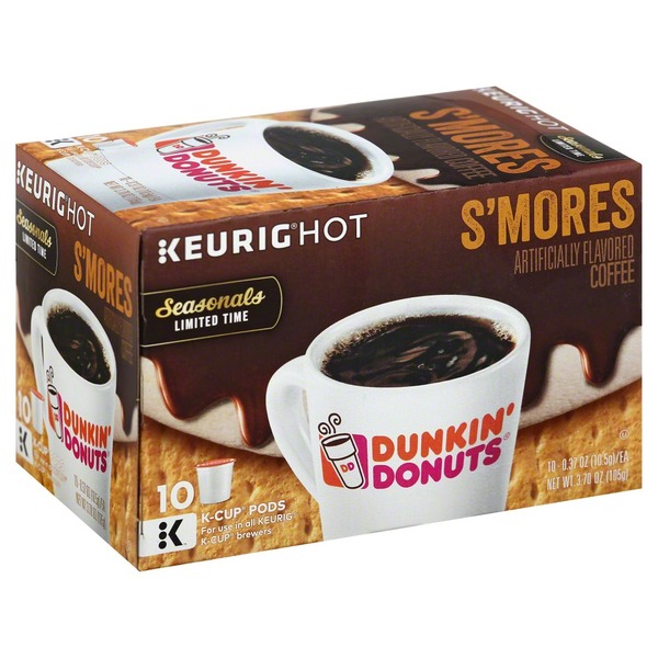 Dunkin Donuts Coffee S Mores K Cup Pods 10 Each Instacart