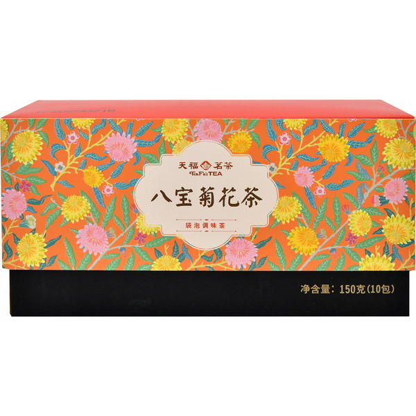 TenFu Oriental Eight Treasures(Ba Bao) Herbal Pyramid Green Tea Bag
