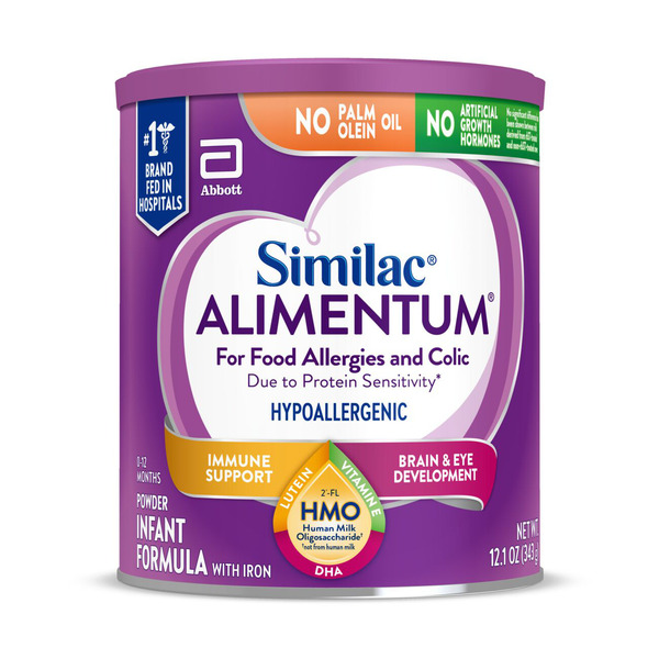 Similac Alimentum With 2'-FL HMO, Hypoallergenic Infant Formula Powder, 12.1-oz Can