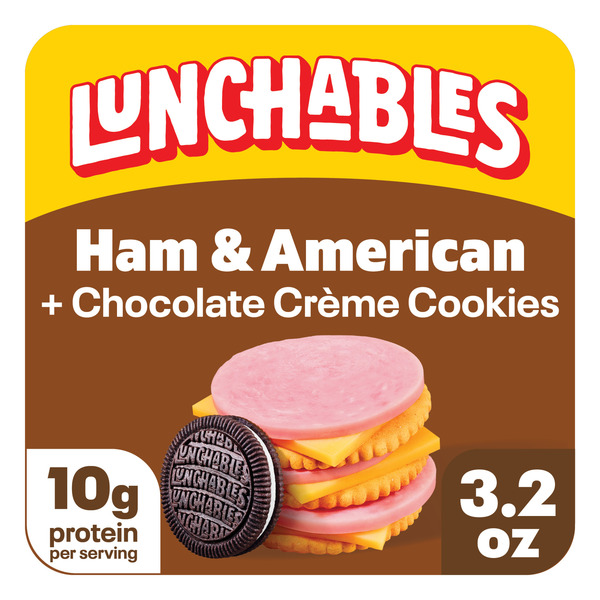 Lunchables Ham & American with Chocolate Creme Cookies
