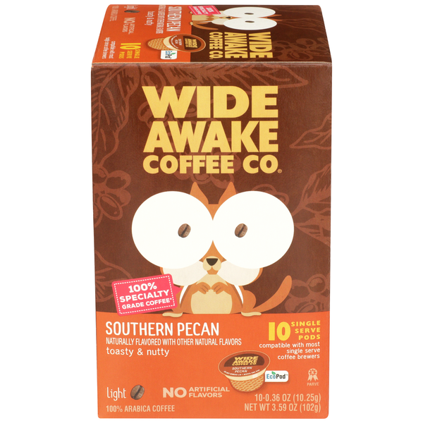 ラテページ Wide Awake Light Roast Southern Pecan 100% Arabica Coffee Single