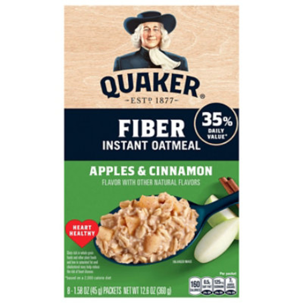 Quaker Fiber Instant Oatmeal Apples & Cinnamon