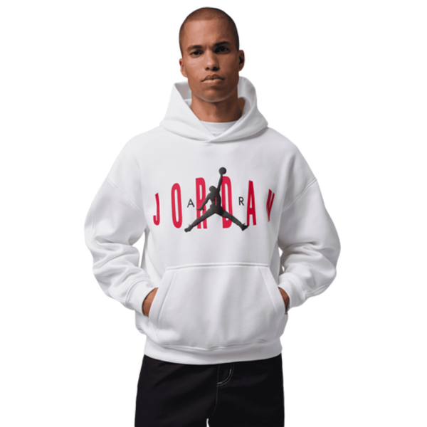 Jordan Men's Brooklyn GFX Oversized Pullover Hoodie, S - White
