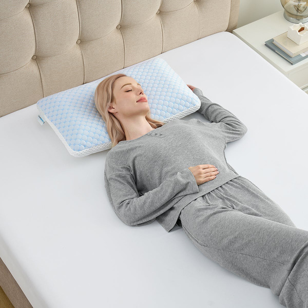 Sleep Renew Bed Pillow, 24 x 14.5 x 4.5 in - White