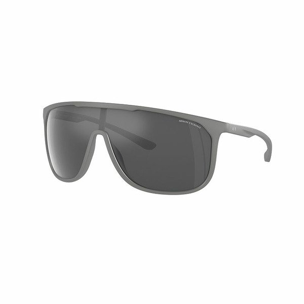 Armani Exchange Men's  0AX4137SU 35mm Mirrored Square Sunglasses, Matte Gray