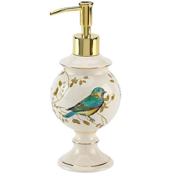 Avanti Linens Gilded Birds Lotion Bottle