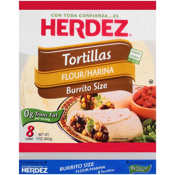 Herdez Tortillas Flour Burrito Size (17 oz) from Key Food Instacart